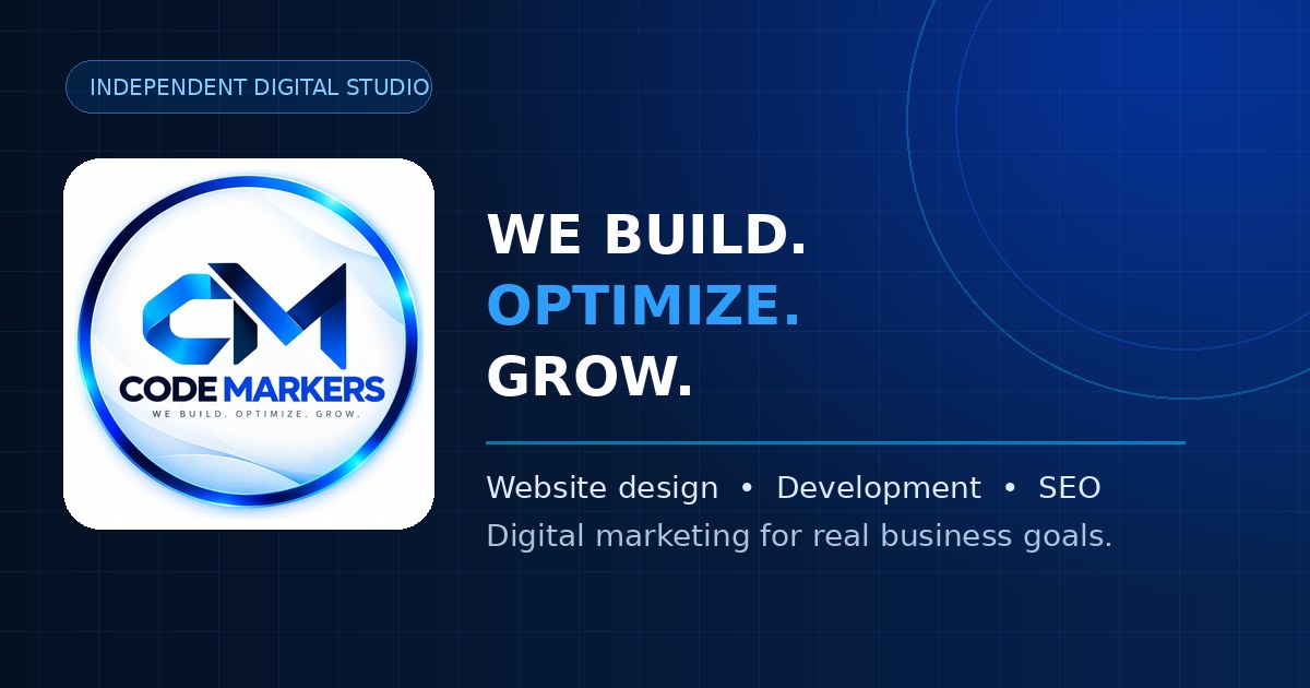 CodeMarkers digital services: website design, development, SEO and digital marketing